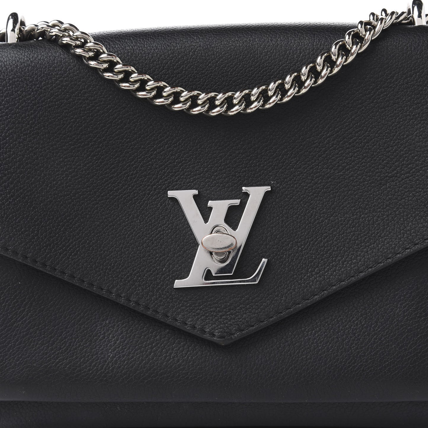 Soft Calfskin My Lockme Chain Bag BB Black
