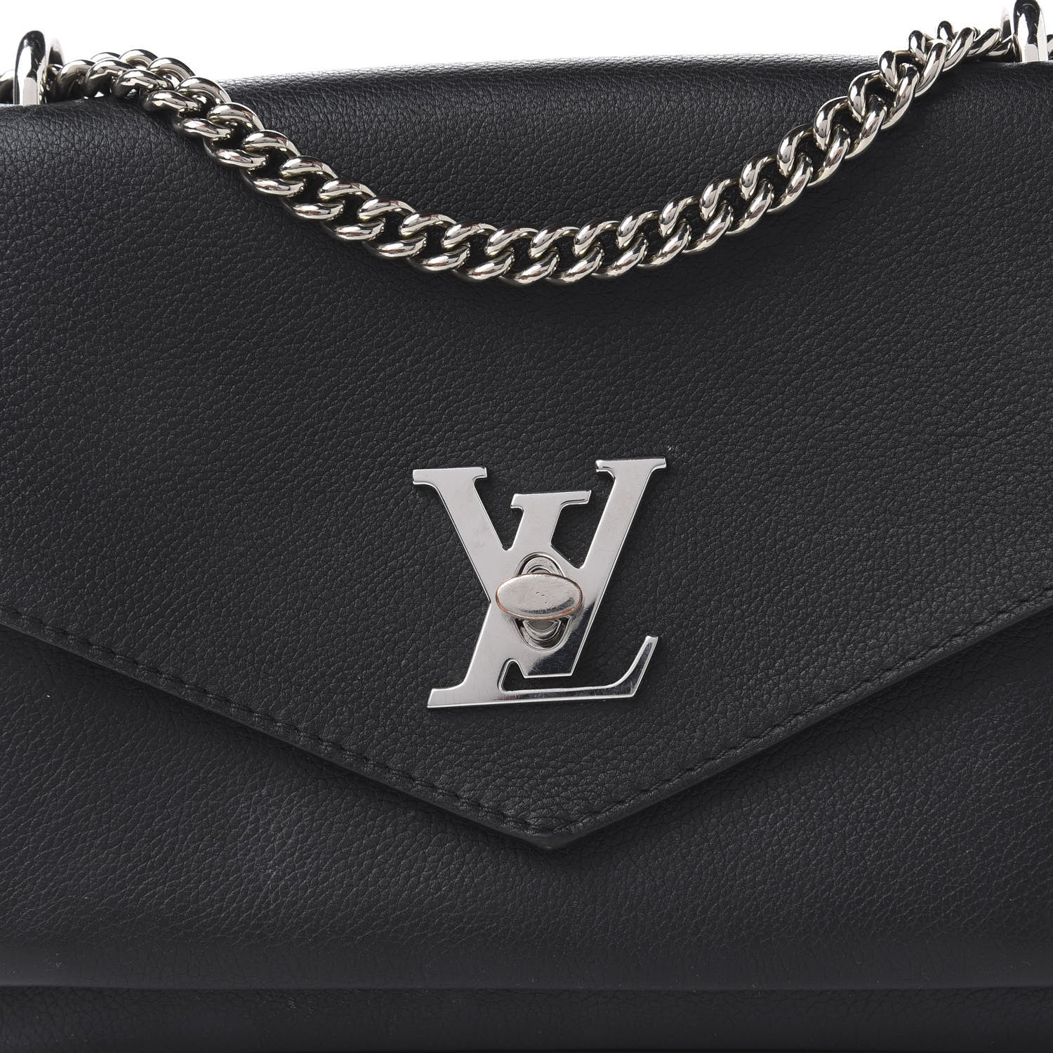 Louis Vuitton Soft Calfskin My Lockme Chain Bag BB Black 6 of 8