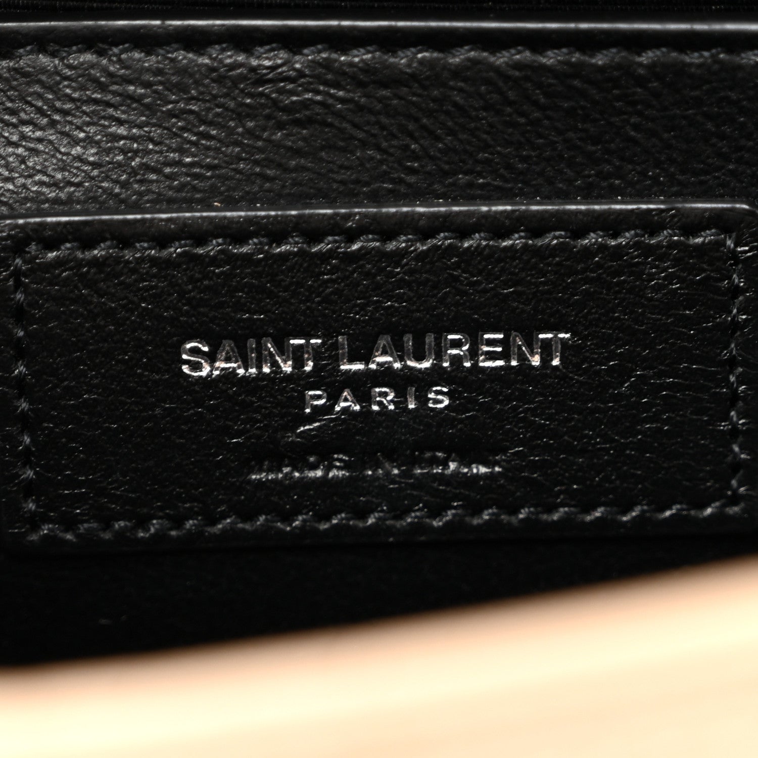 Saint Laurent Calfskin Crocodile Embossed Small Classic Monogram Kate Tassel Satchel Beige 6 of 11