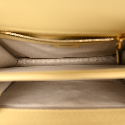 Gucci Monogram Jumbo GG Textured Dollar Calfskin Mini Ophidia Padlock Top Handle Shoulder Bag Camel Banana 5 of 11