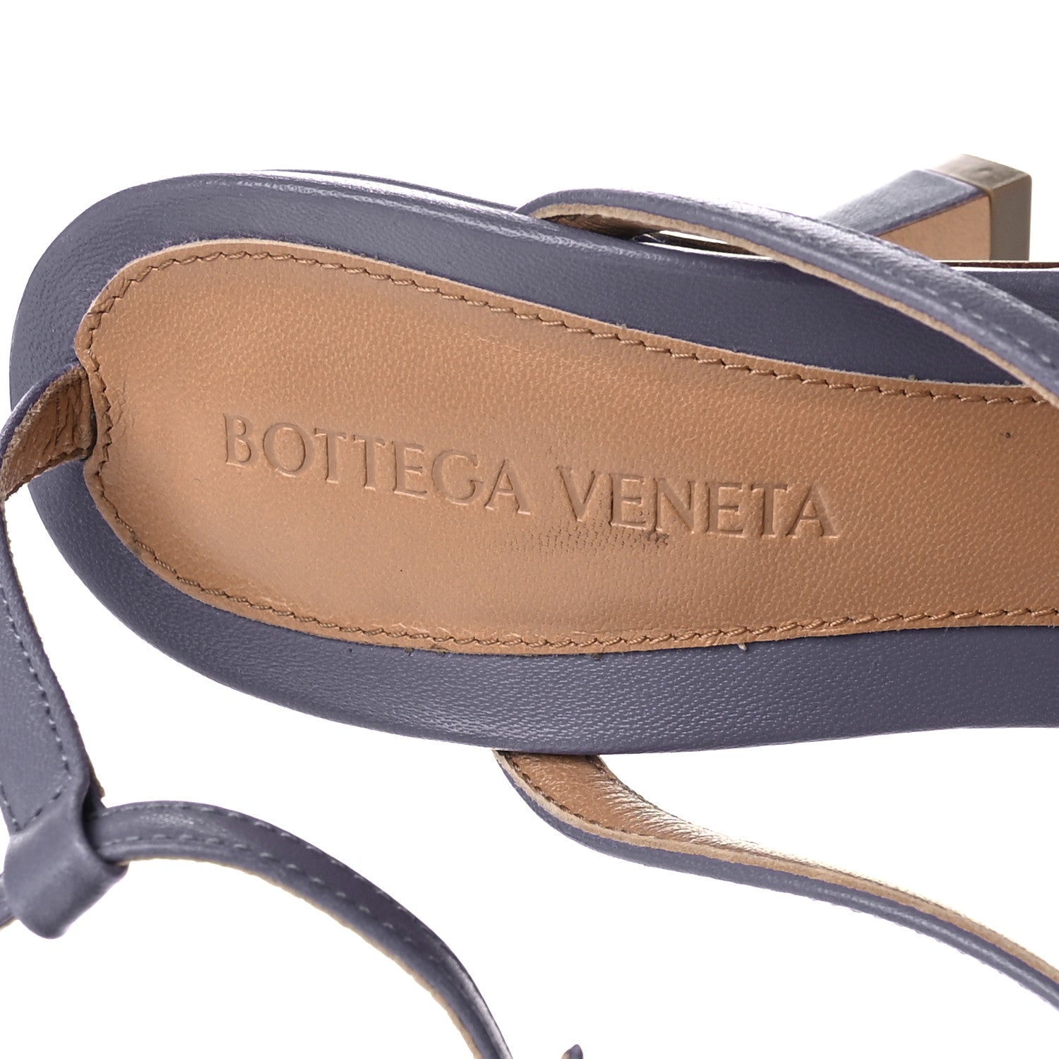 Bottega Veneta Lambskin Stretch Multi Strap 90mm Sandals 36.5 Lavender 7 of 7