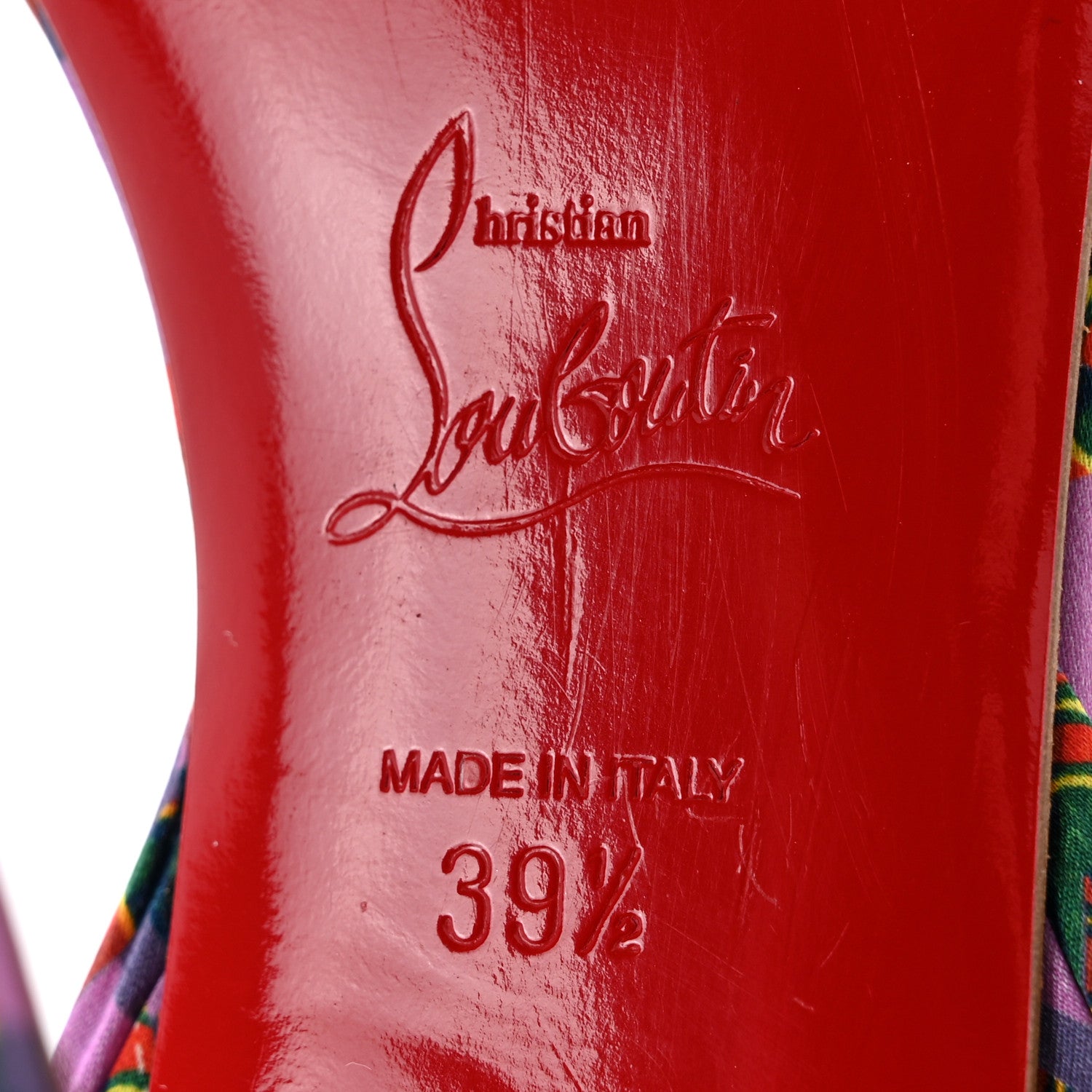 Christian Louboutin Crepe Satin Naja Chain Sandale Du Desert 100 Ankle Wrap Sandals 39.5 Gummy 7 of 10
