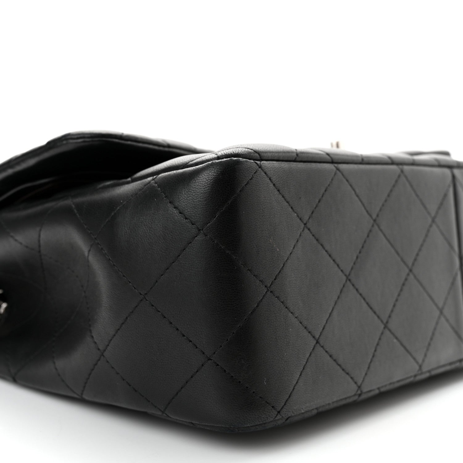 Chanel Lambskin Quilted Jumbo Double Flap Black 9 of 10