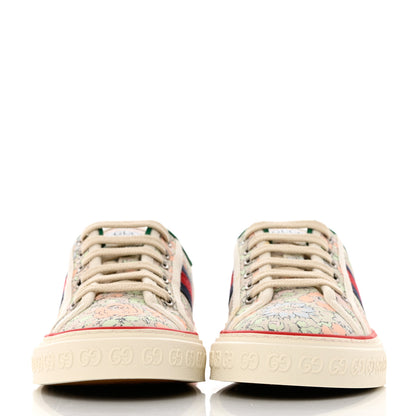 Gucci X LIBERTY OF LONDON Canvas Web Tracy Print Womens 1977 Tennis Sneakers 36.5 Mint Peach Mystic White 2 of 8
