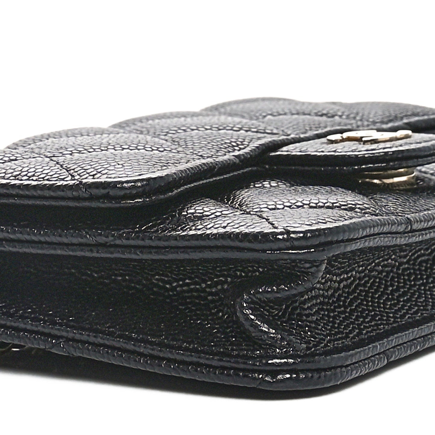 Caviar Quilted Mini Chain Bag Black