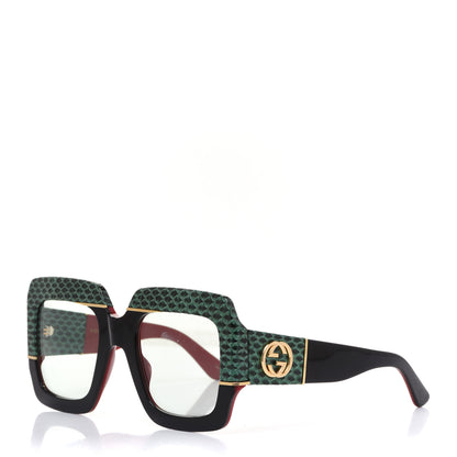 Gucci Snakeskin Acetate Square Sunglasses GG0484S Multicolor 1 of 8