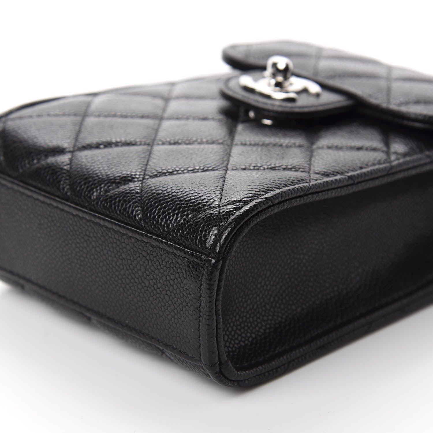 Chanel Caviar Quilted Classic Phone Holder Black 7 of 12