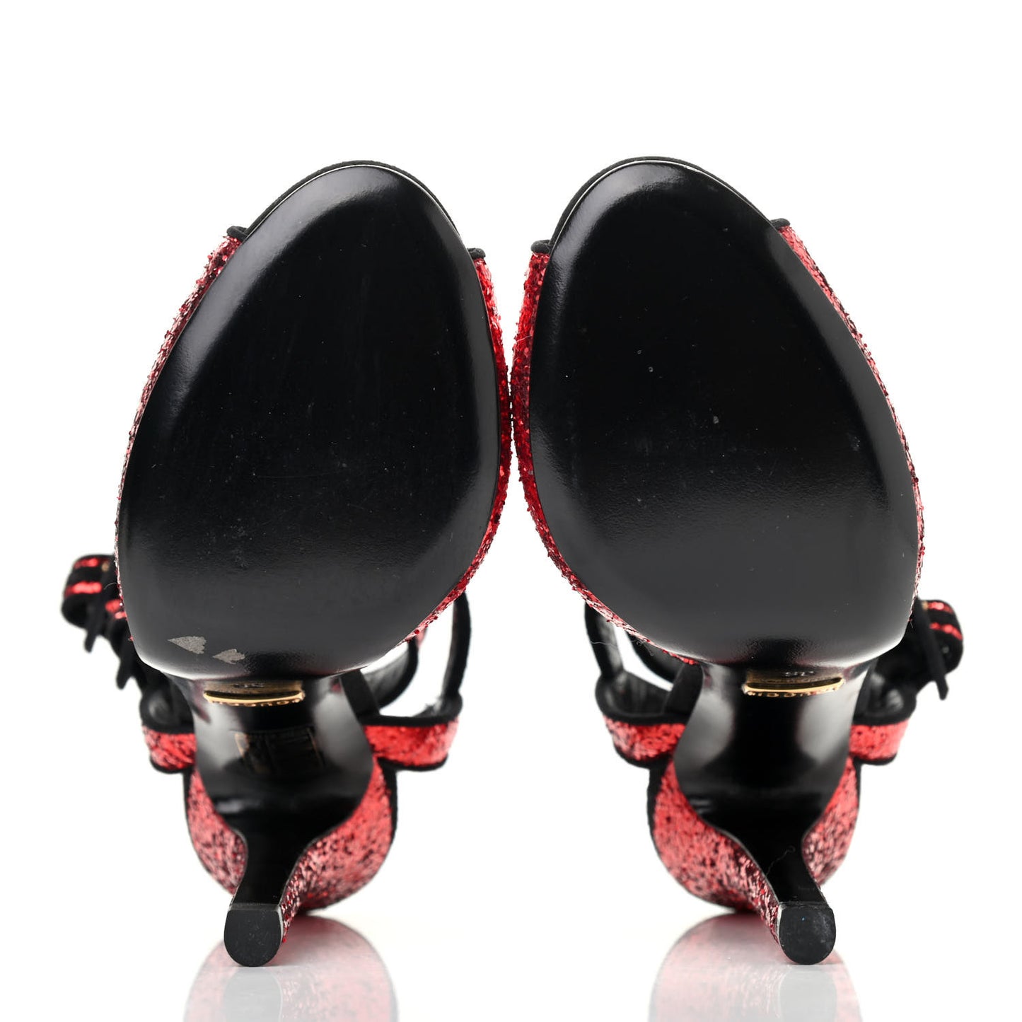 Glitter Suede Galactica Super Kid Platform Sandals 36 Red