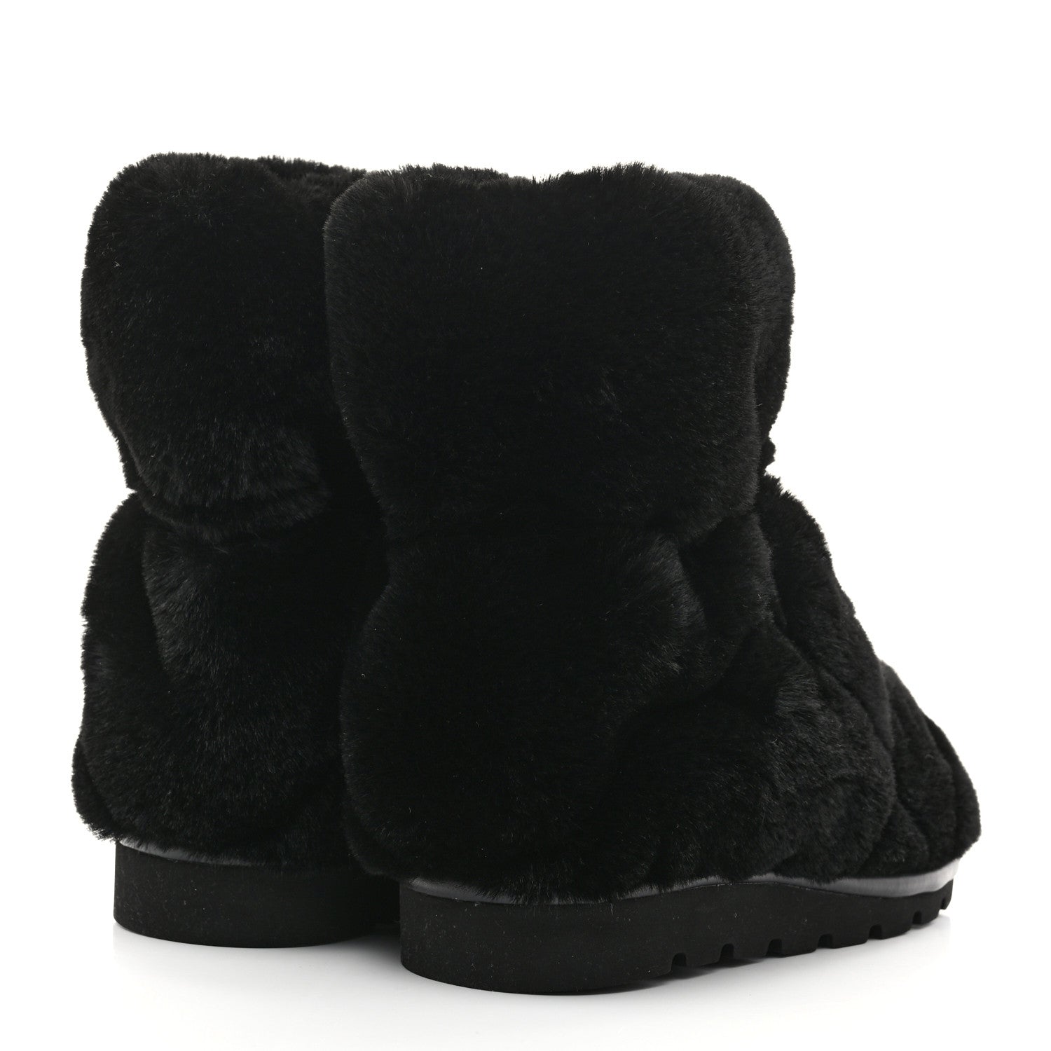 Louis Vuitton Fur Monogram Pillow Comfort Ankle Boot 37 Black 5 of 9