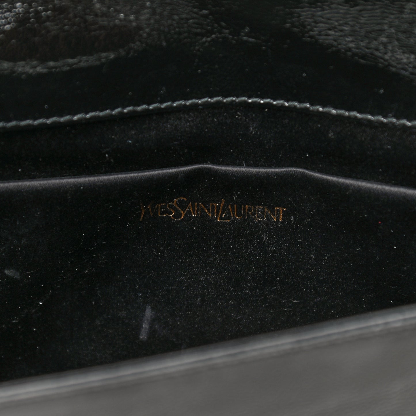 Textured Patent Monogram Large Belle De Jour Clutch Black