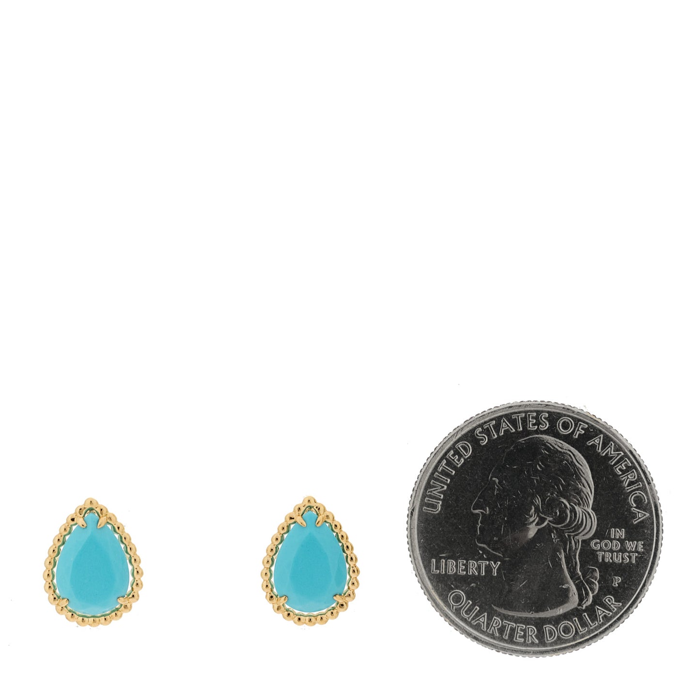 18K Yellow Gold Turquoise Serpent Boheme Stud Earrings