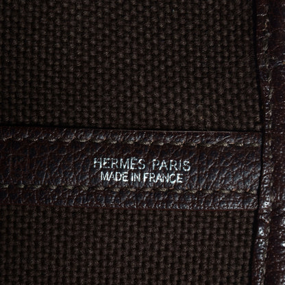 Hermes Toile Leather Garden Party MM 36 Ecru Cocoan SO 6 of 7