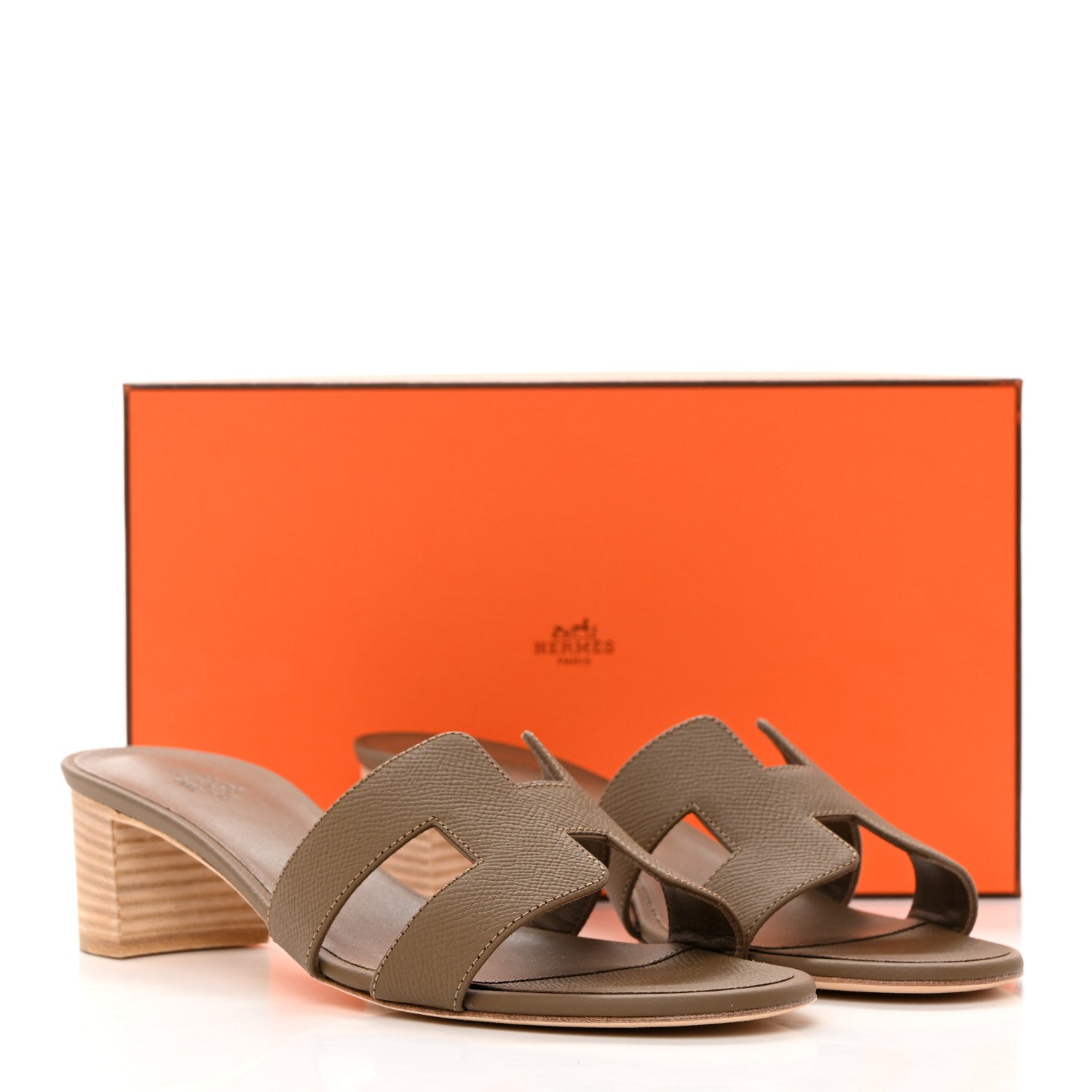 Hermes Epsom Oasis Sandals 41 Etoupe 1436165 – FASHIONPHILE