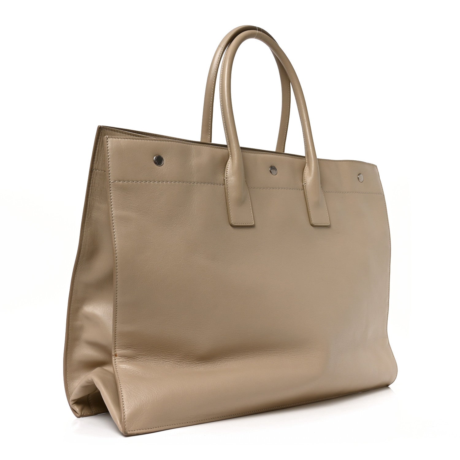 Saint Laurent Vitello Large Rive Gauche Tote Sea Salt 3 of 11