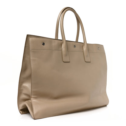 Saint Laurent Vitello Large Rive Gauche Tote Sea Salt 3 of 11