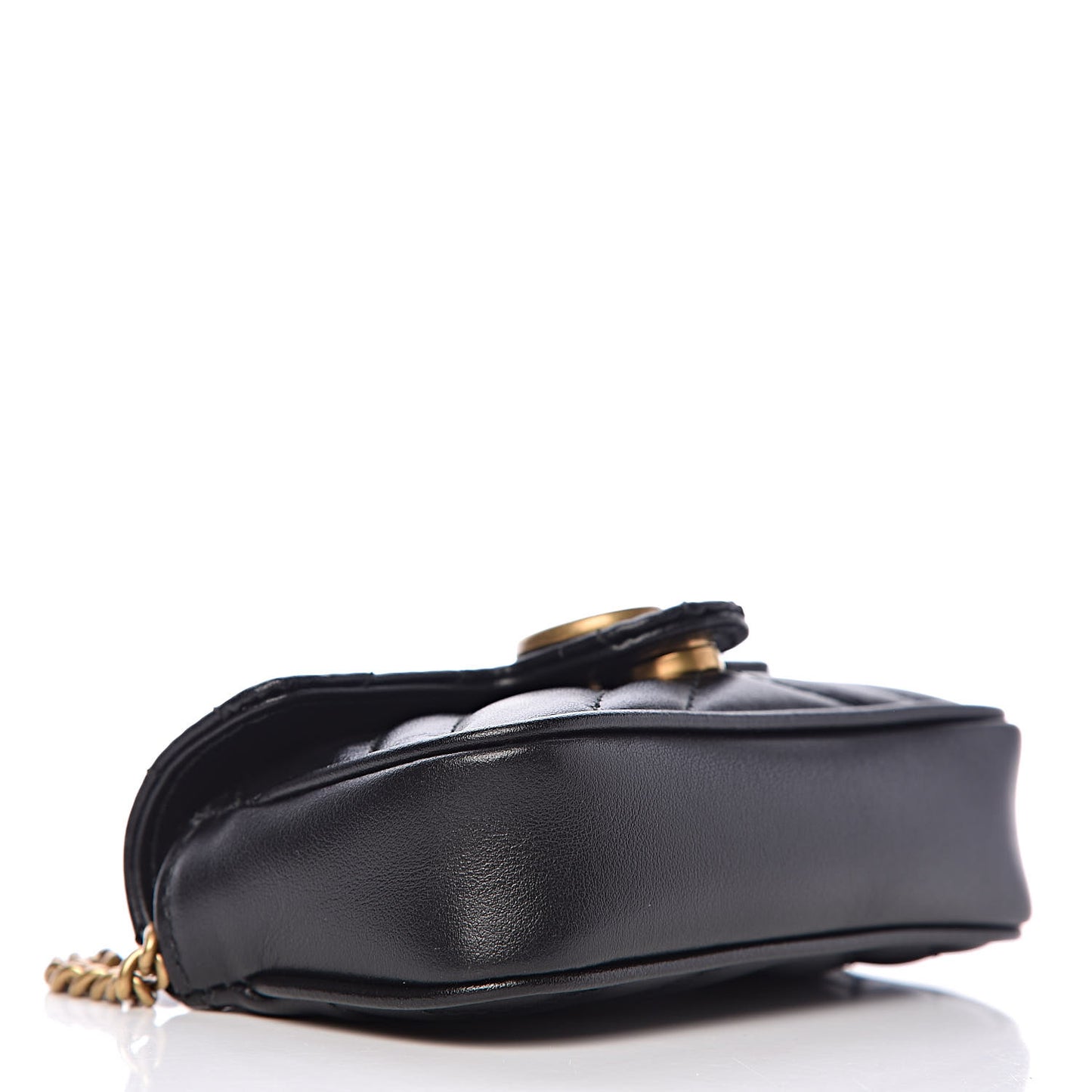 Calfskin Matelasse GG Marmont 2.0 Coin Purse On A Chain Black