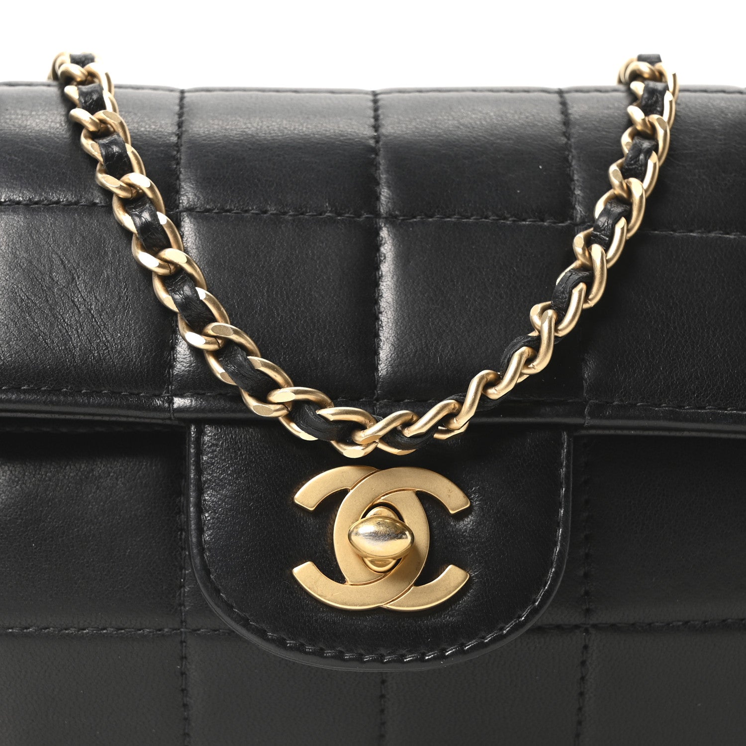 Chanel Lambskin East West Chocolate Bar Flap Black 8 of 10