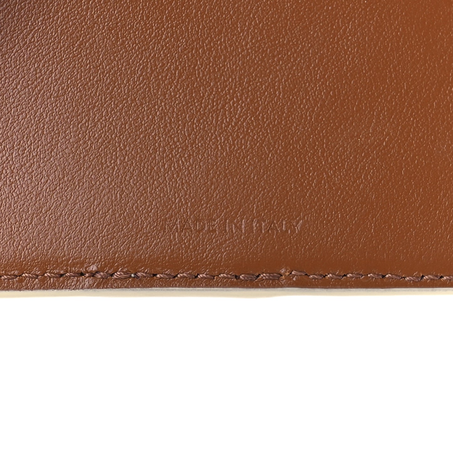 Canvas Triomphe Folded Compact Wallet White Tan