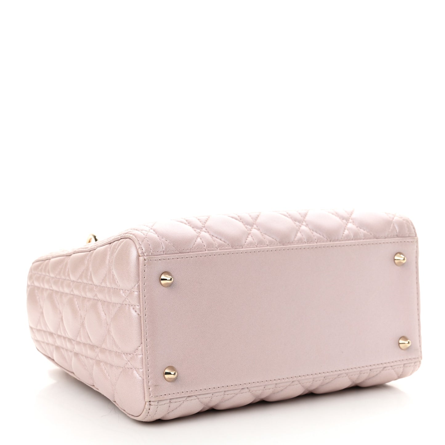 Pearly Lambskin Cannage Medium Lady Dior Lotus