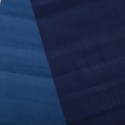 Hermes Cashmere Reversible Evelyne Scarf Bleu Ocean and Bleu Cobalt 5 of 5