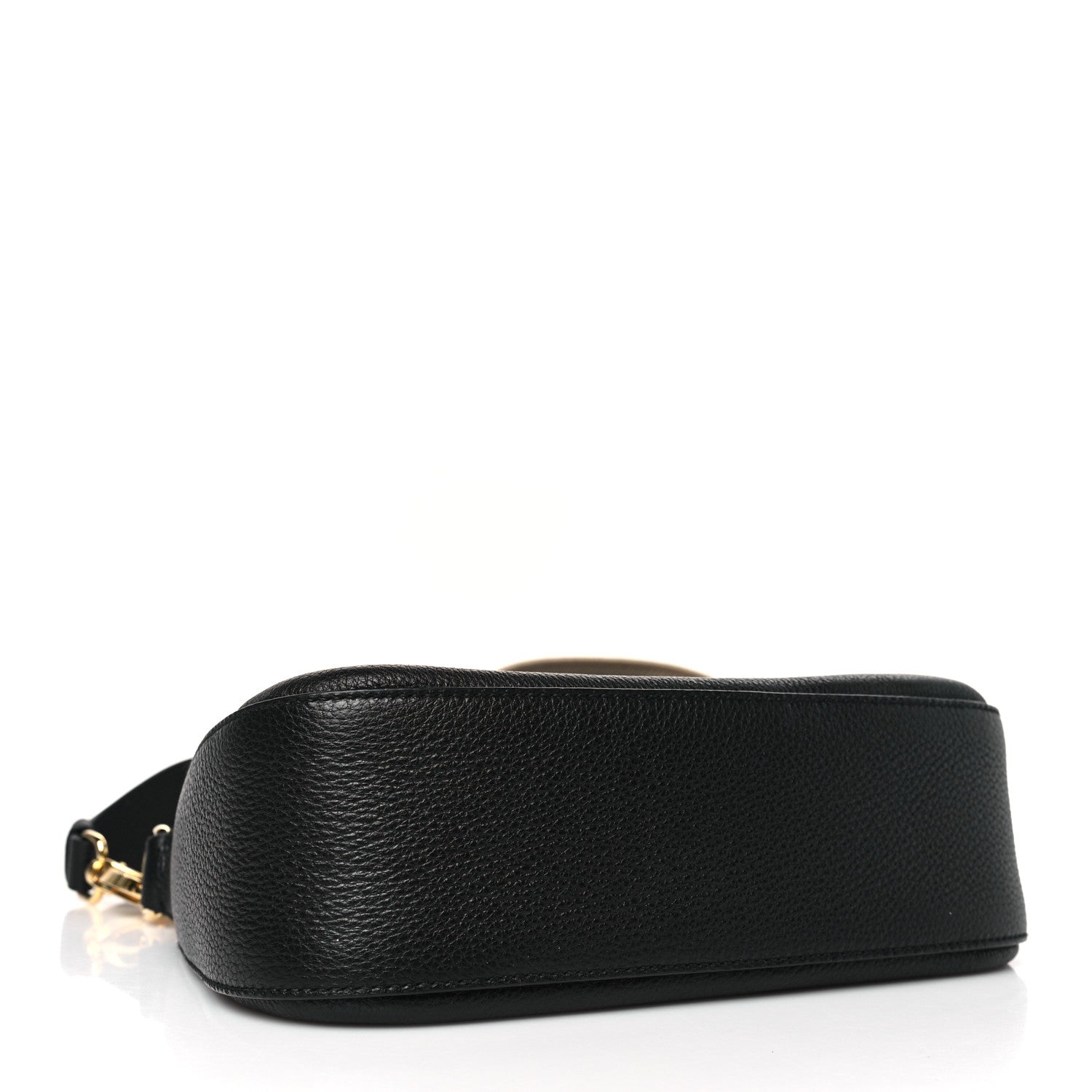 Prada Vitello Daino Soft Zippered Hobo Shoulder Bag Black 4 of 9