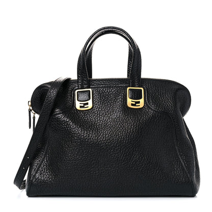 Fendi Pebbled Calfskin Large Chameleon Tote Black 1 of 13
