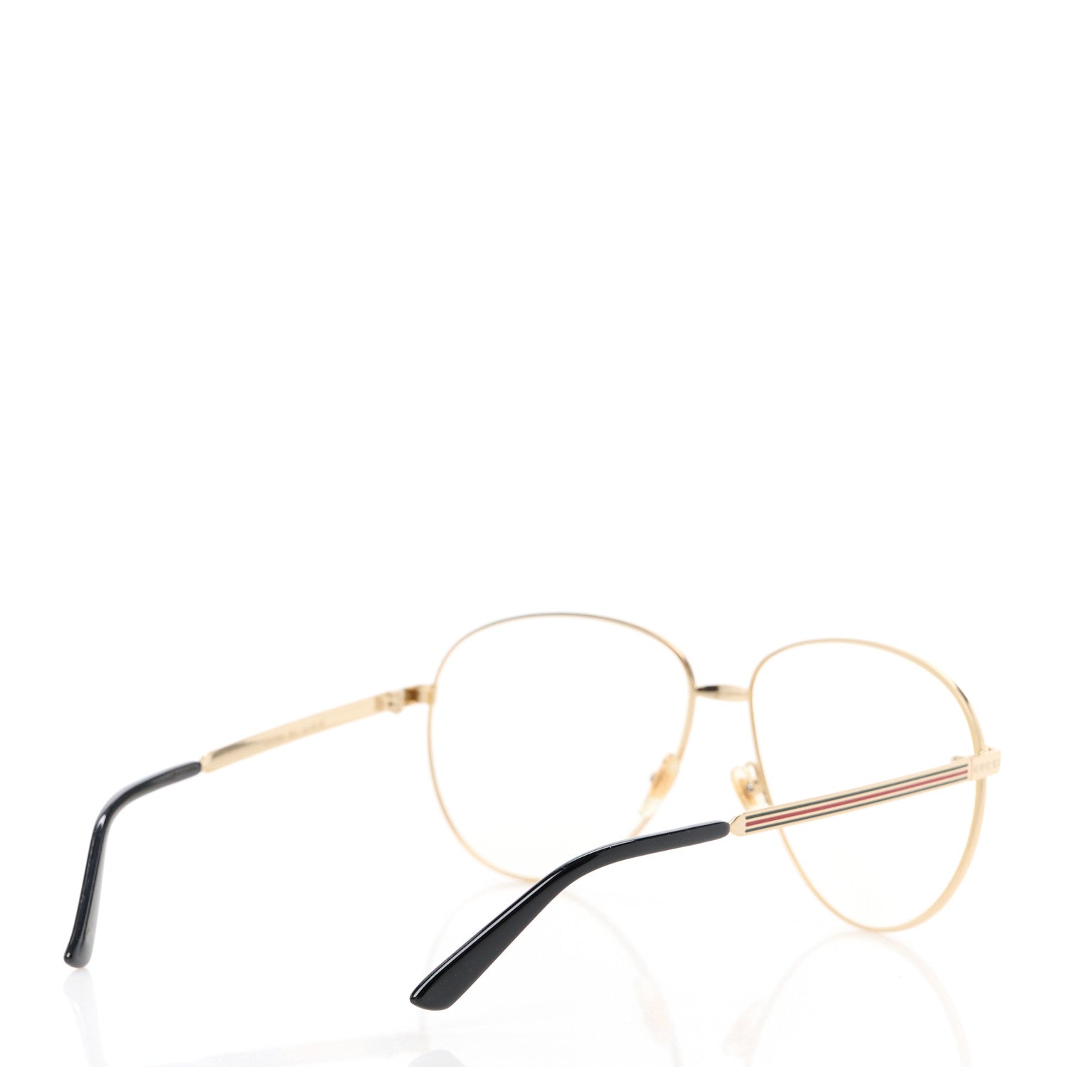 Gucci Aviator Eyeglasses GG0138S Gold Black 4 of 9
