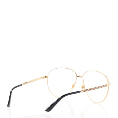Gucci Aviator Eyeglasses GG0138S Gold Black 4 of 9