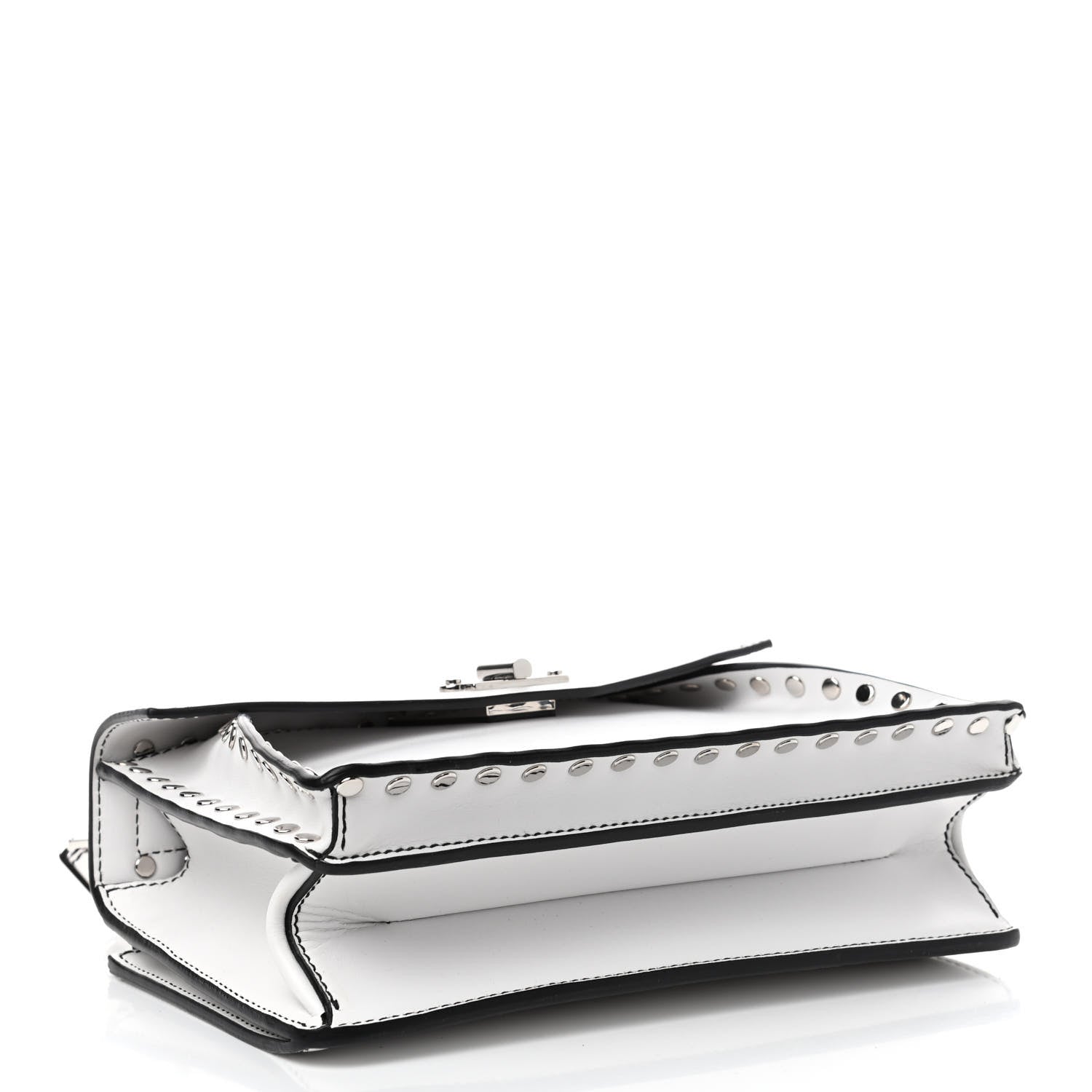 Proenza Schouler Calfskin Small Studded Hava Top Handle Bag White 3 of 4