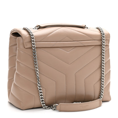 Saint Laurent Calfskin Y Quilted Monogram Small Loulou Chain Satchel Mink 2 of 10