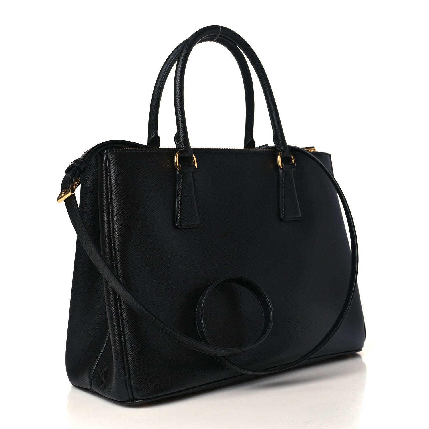 Prada Saffiano Lux Large Galleria Double Zip Tote Black 3 of 8