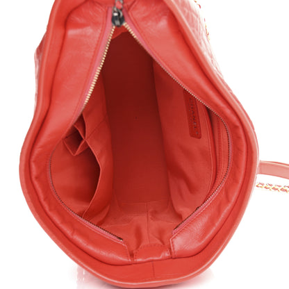 Chanel Aged Calfskin Quilted Medium Gabrielle Hobo Red 5 of 11
