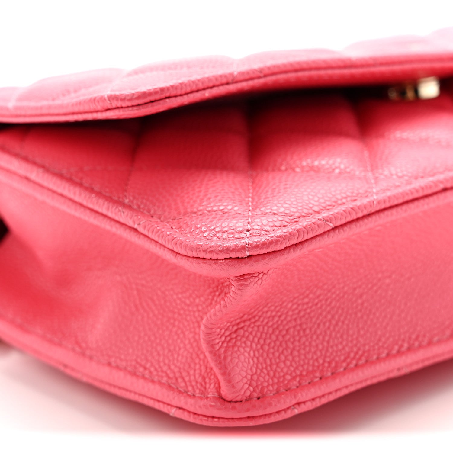 Chanel Caviar Quilted Wallet On Chain WOC Dark Pink 10 of 11