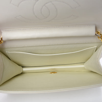 Chanel Calfskin Diamond Stitched CC Small Flap White 7 of 11