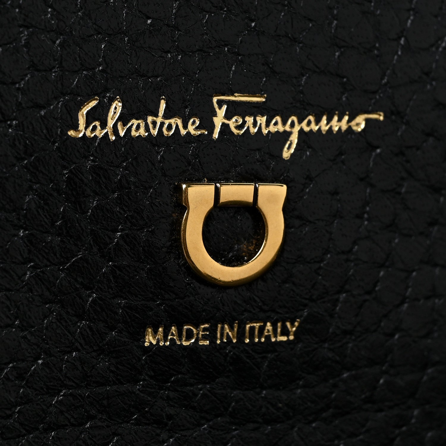 Salvatore Ferragamo Hammered Calfskin Small Studio Rock Bag Black 7 of 15