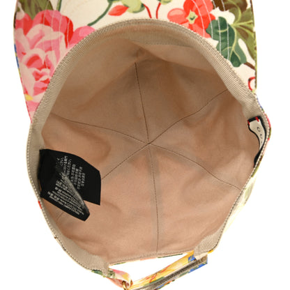 Gucci Crystal Floral Print Logo Baseball Hat L Multicolor 4 of 6