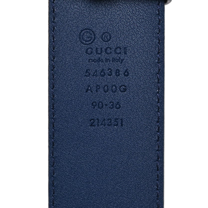 Gucci Moon Calfskin Interlocking G 37mm Belt 90 36 Cobalt Blue 5 of 6
