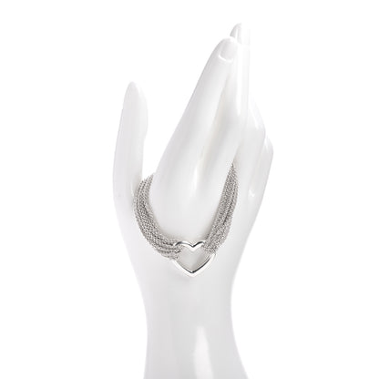 Tiffany Sterling Silver Heart Mesh Bracelet 2 of 4