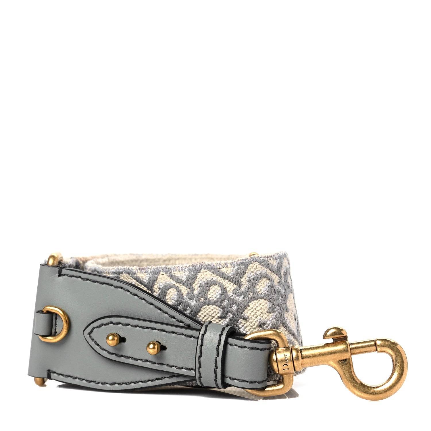 Christian Dior Oblique Adjustable Shoulder Strap Grey 1 of 5