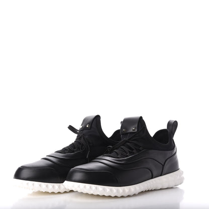 Valentino Garavani Nylon Rubber Calfskin Mens Soul AM Sneakers 39 Black 3 of 8