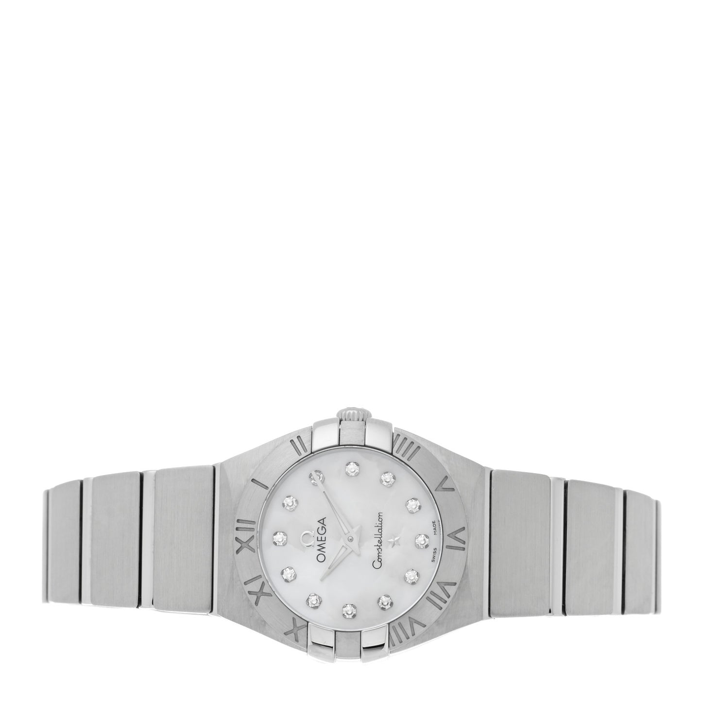 Stainless Steel Diamond Mother of Pearl 24mm Constellation Quartz Watch 123.10.24.60.55.001