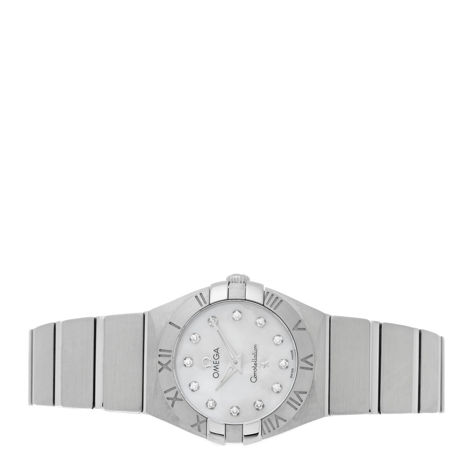 Omega Stainless Steel Diamond Mother of Pearl 24mm Constellation Quartz Watch 123.10.24.60.55.001 2 of 4