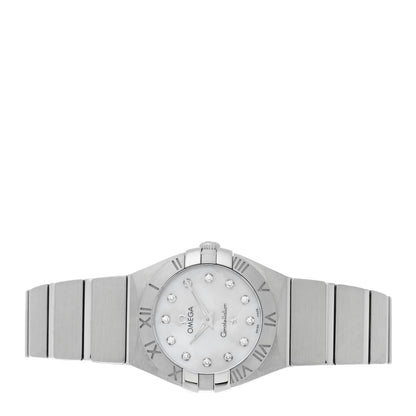 Omega Stainless Steel Diamond Mother of Pearl 24mm Constellation Quartz Watch 123.10.24.60.55.001 2 of 4