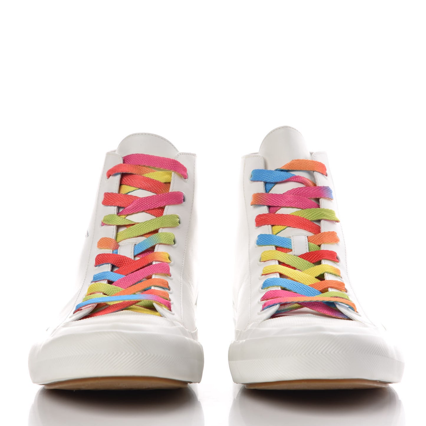 Calfskin Tattoo Sneaker Boots 7 White Multicolor