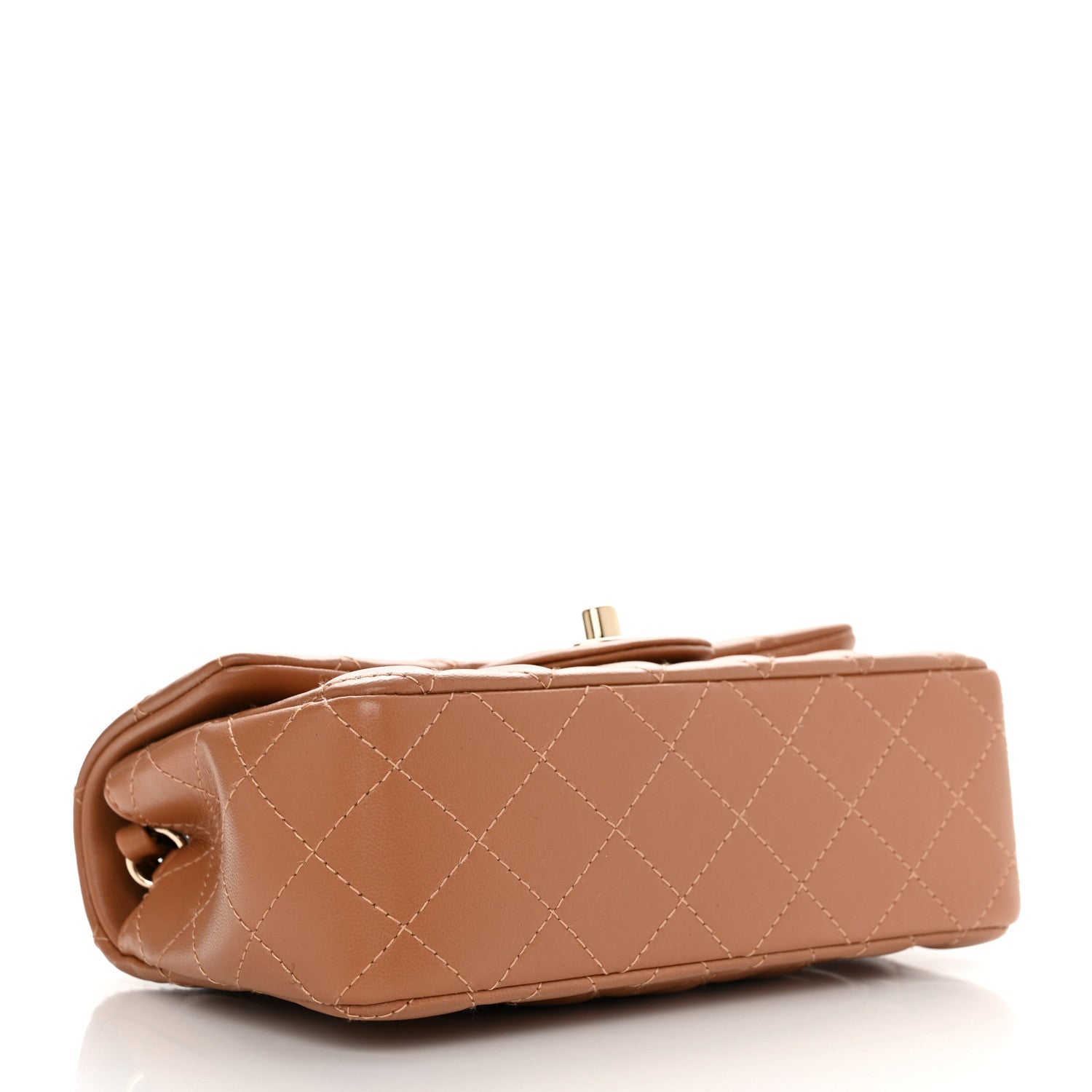 Chanel Lambskin Quilted Mini Rectangular Flap Brown 4 of 11