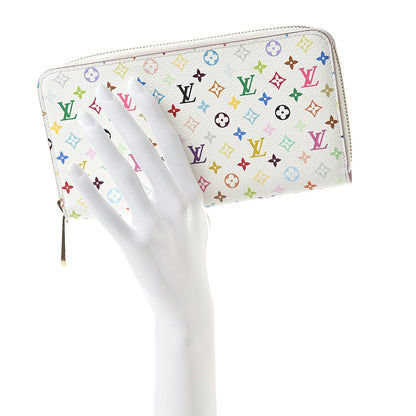 Louis Vuitton Monogram Multicolor Zippy Wallet White Litchi 2 of 8