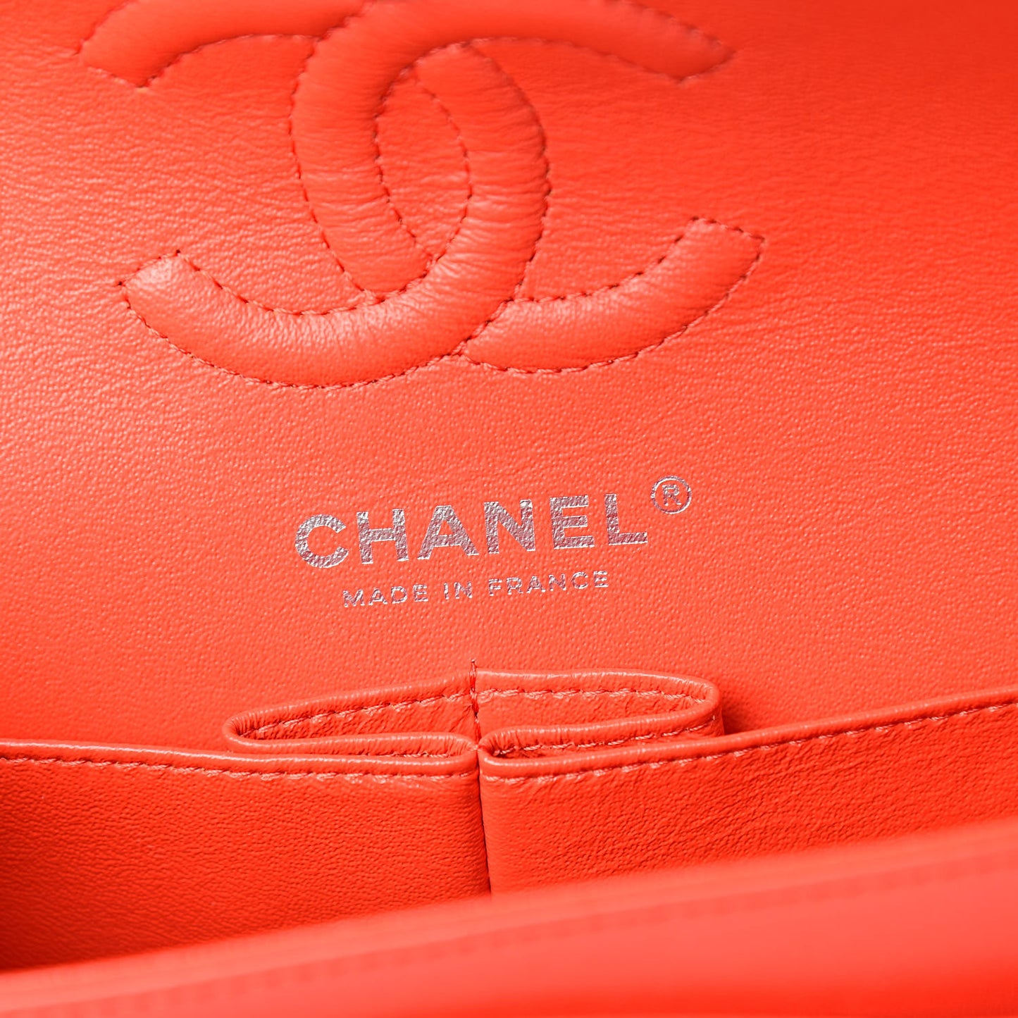 Lambskin Quilted Small Double Flap Red