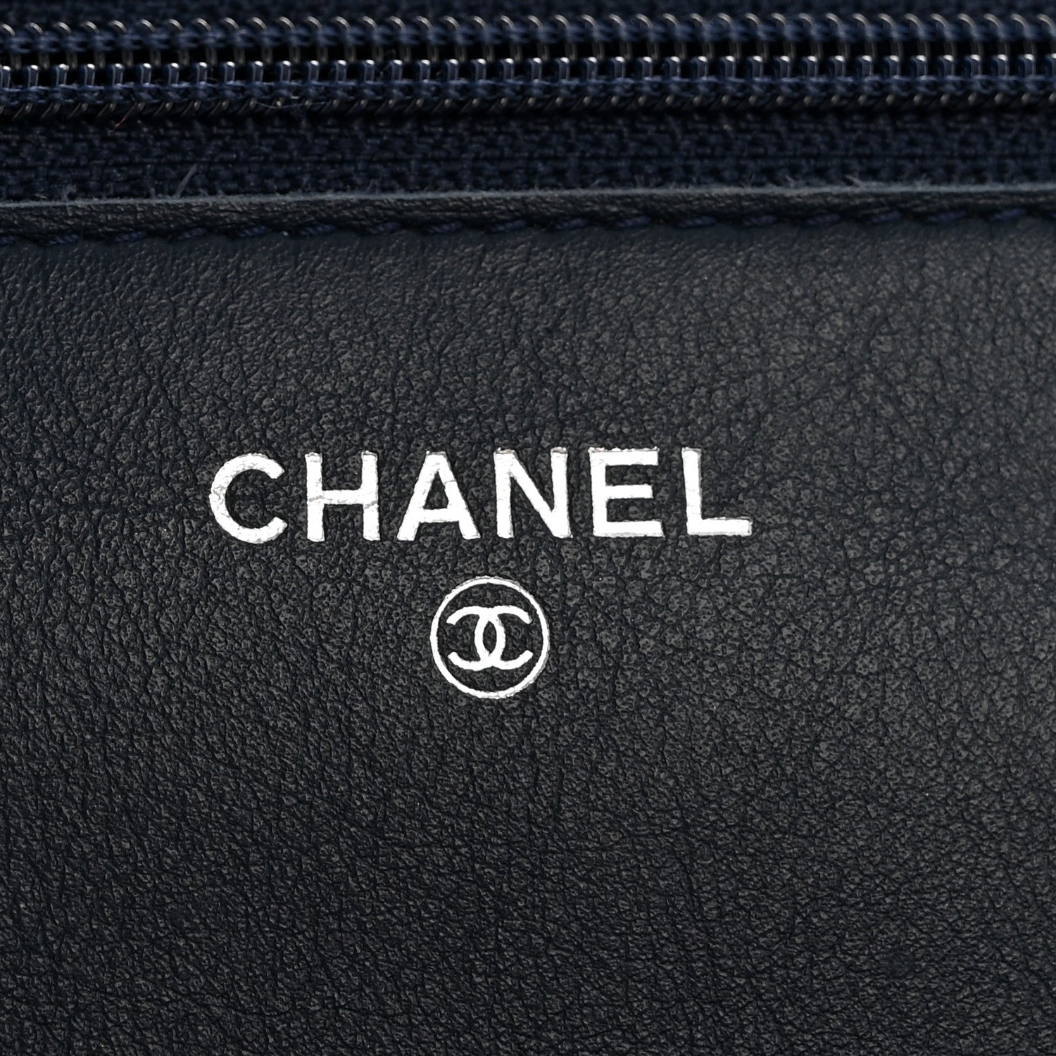 Chanel Caviar Timeless CC Wallet on Chain WOC Navy Blue 6 of 13