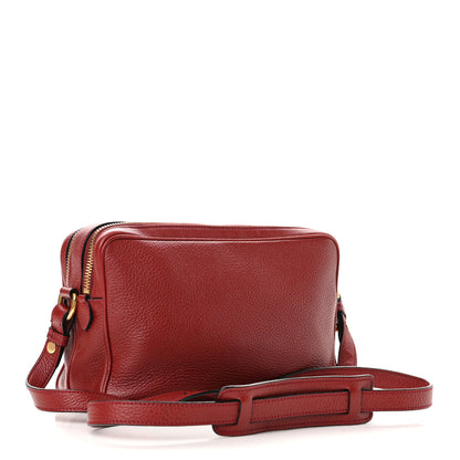 Prada Vitello Daino Medium Double Zip Shoulder Bag Rosso 3 of 10