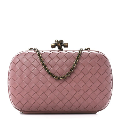 Bottega Veneta Nappa Intrecciato Chain Knot Clutch Watteau 1 of 9